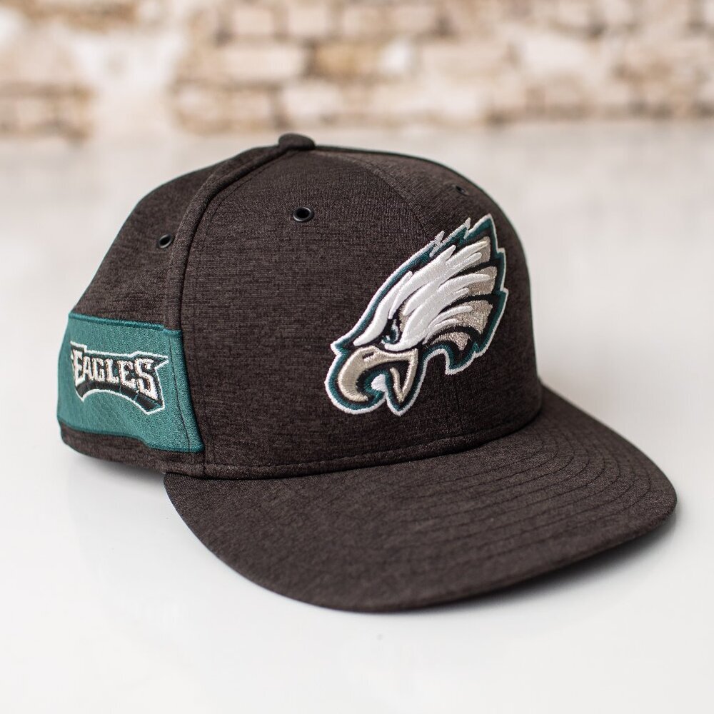 Philadelphia Eagles New Era 7 3/8 NFL Sideline Home 59FIFTY Fitted Hat Dark Grey